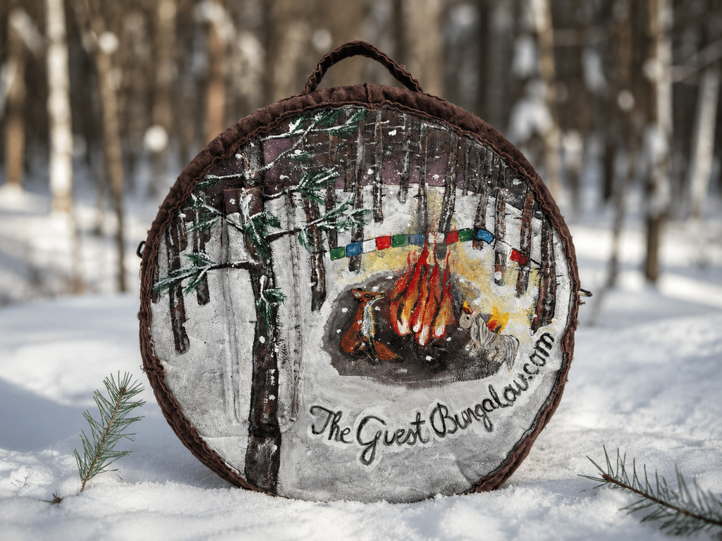 18-20 inch Bespoke, made-to-order, shamanic drum cover or shaman drum bag, entirely hand crafted from reclaimed beaver lamb fur coat for a perfectly cushioned sanctuary for you sacred instrument. Sustainable artisan craft.