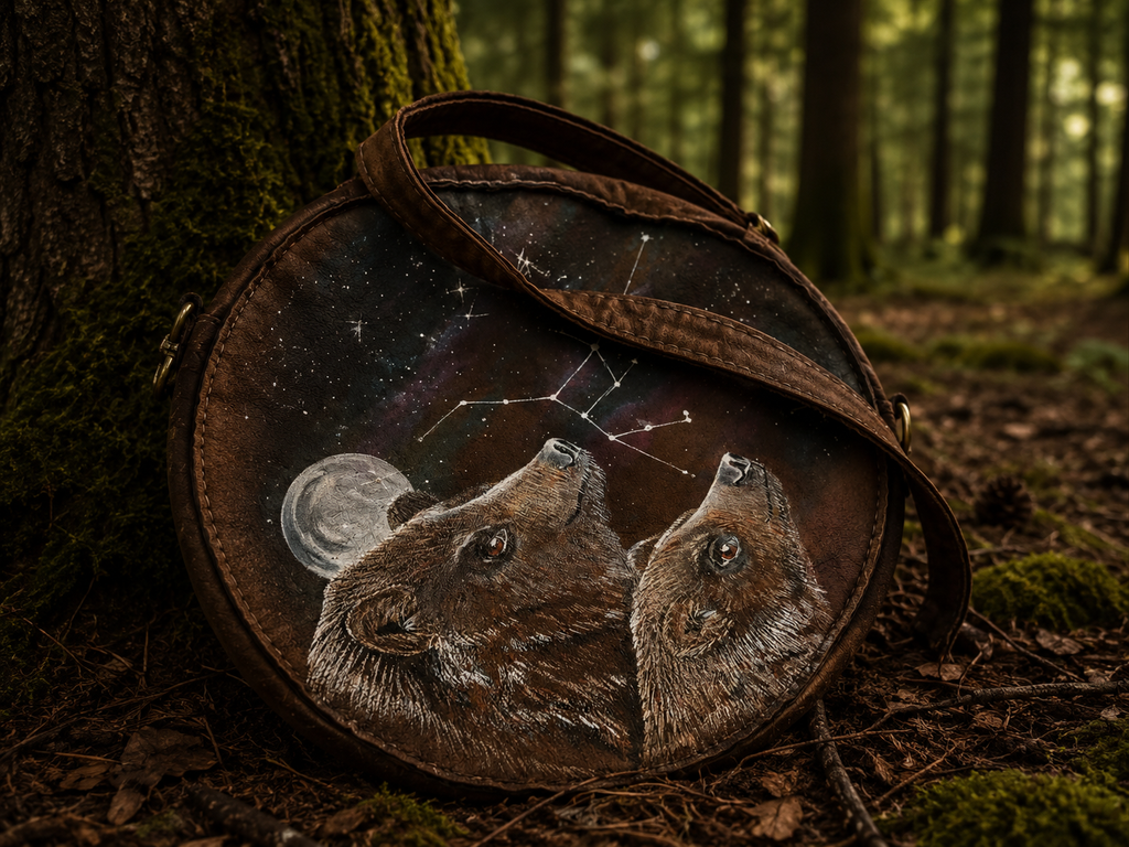 12-14 inch Bespoke, made-to-order, shamanic drum cover or shaman drum bag, entirely hand crafted from reclaimed beaver lamb fur coat for a perfectly cushioned sanctuary for you sacred instrument. Sustainable artisan craft.