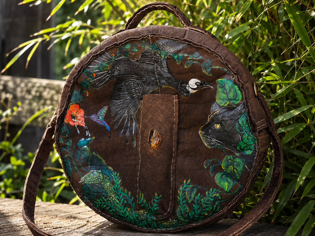18-20 inch Bespoke, made-to-order, shamanic drum cover or shaman drum bag, entirely hand crafted from reclaimed beaver lamb fur coat for a perfectly cushioned sanctuary for you sacred instrument. Sustainable artisan craft.